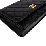 Chanel Quilted Lambskin Pearl Handle Wallet On Chain Crossbody Bag