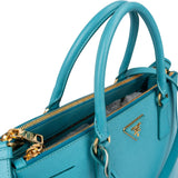 Prada Turquoise Saffiano Leather Galleria Handbag