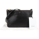 Céline Black Calfskin Trio Small Crossbody Bag