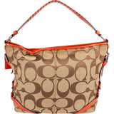 Coach Monogram Signature Patent Leather Hobo Shoulder Bag