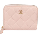 Chanel Quilted Caviar Leather Zipped Small Wallet