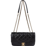 Chanel Quilted Lambskin Diana Single Flap Crossbody Bag