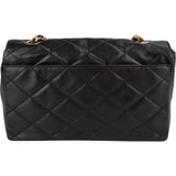 Chanel Quilted Lambskin 24K Gold Single Flap Crossbody Bag