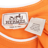 Hermès Orange Cotton H Embroidered Pocket T-Shirt (L)