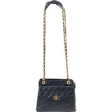 Chanel Quilted Lambskin 24K Gold Vintage Front Pocket Camera Shoulder Bag