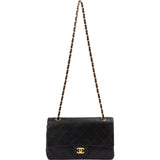 Chanel Quilted Lambskin 24K Gold Medium Double Flap Shoulder Bag