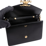 Celine Shiny Calfskin Triomphe Wallet On Chain Crossbody Bag
