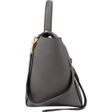 Celine Grey Leather Grained Calfskin Belt Handbag