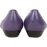 Salvatore Ferragamo Purple Suede Embossed Leather Cap-Toe Flats (36-36,5)