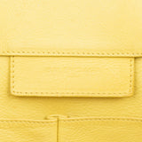 Balenciaga Yellow Leather Paper Bag Side Zip Tote Handbag