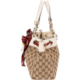Gucci Monogram GG Canvas Positano Scarf Drawstring Shoulder Bag