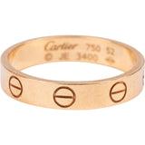 Cartier Au 750 Gold LOVE Wedding Band Ring (#52)