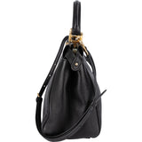 Fendi Black Leather Mini Peekaboo Handbag