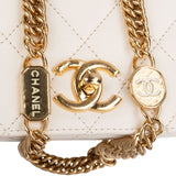 Chanel Quilted Lambskin Single Flap Chain Charms Single Flap Crossbody Handbag