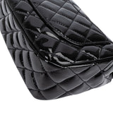 Chanel Quilted Patent Leather Mini Rectangular Single Flap Heart Chain Crossbody Bag