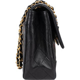Chanel Quilted Lambskin 24K Gold Single Flap Crossbody Bag