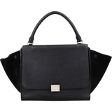 Céline Grained Calfskin Suede Trapeze Handbag