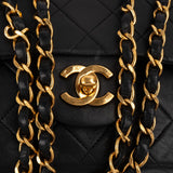 Chanel Quilted Lambskin 24K Gold Small Double Flap Shoulder Bag