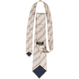Chanel Striped Emblem Silk Tie Krawatte