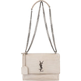Saint Laurent Croc-Embossed Leather Sunset Crossbody Bag