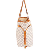 Louis Vuitton Monogram Damier Azur Canvas Neverfull MM Shoulder Bag