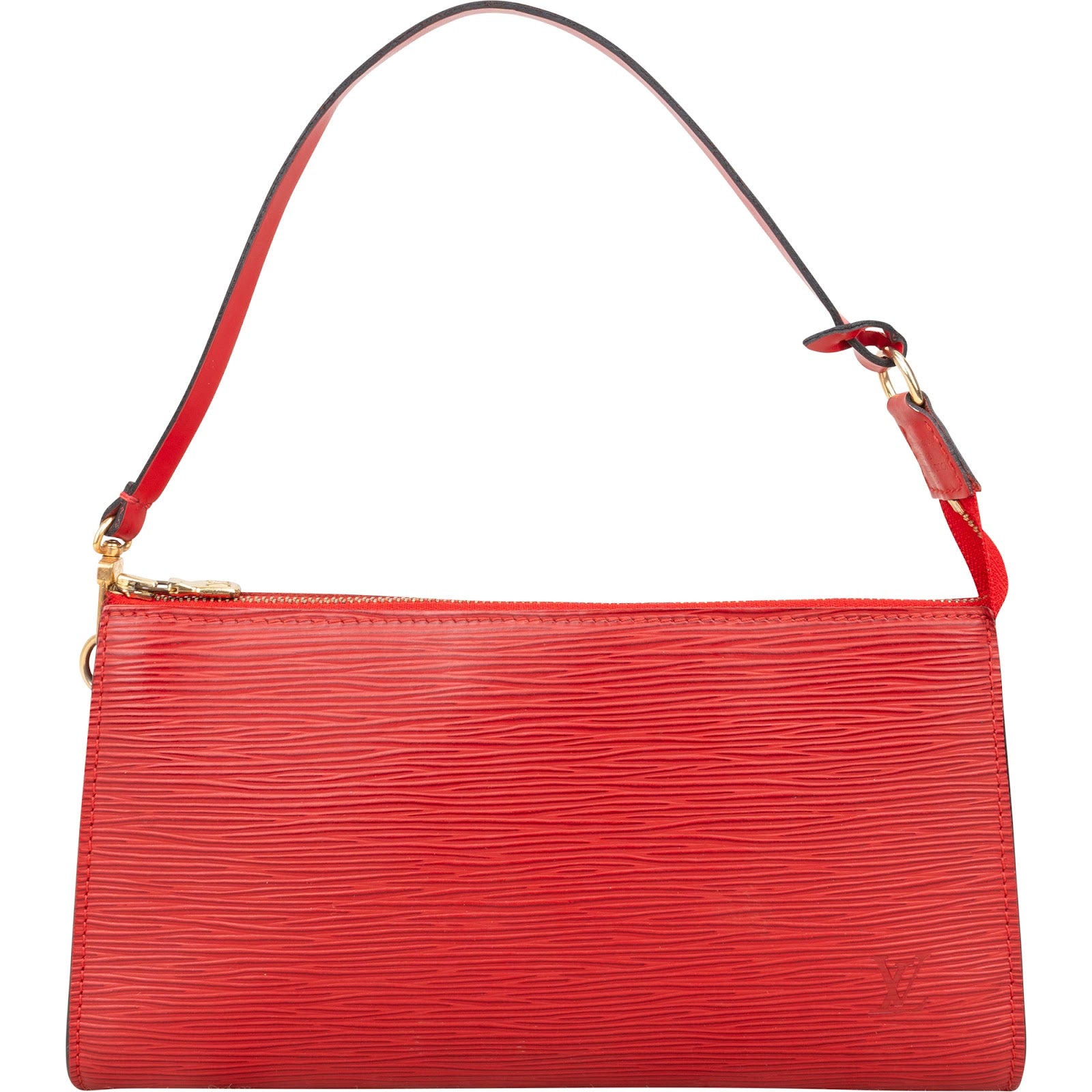 [🔄️B07 / F04] Louis Vuitton Red Epi Leather Pochette Accessoires Handbag - vintageandkickz