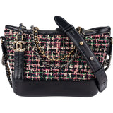 Chanel Tweed Leather Gabrielle Bicolor Chain Small Crossbody Bag
