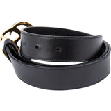 Gucci Black Leather Interlocking G Marmont Buckle Belt (80)