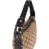 Gucci Monogram GG Studded Small Hobo Shoulder Bag