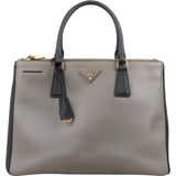 Prada Bicolor Saffiano Leather Galleria Handbag