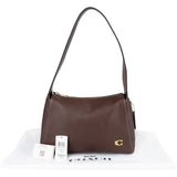 Coach Brown Pebbled Leather Lola C Shoulder Bag