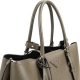 Prada Green Saffiano Leather Double Handbag