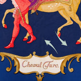 Hermès Cheval Turc Silk Carre 90 Scarf Tuch