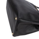 Prada Black Saffiano Leather Galleria Handbag