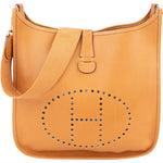 Hermès Natural Leather Evelyne GM Crossbody Bag xx leder - vintageandkickz