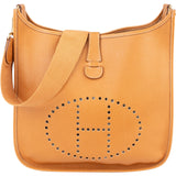 Hermès Natural Leather Evelyne GM Crossbody Bag xx leder - vintageandkickz