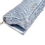 Miu Miu Metallic Matelassé Nappa Leather Crystal Embellished Crossbody Bag