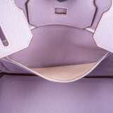 Hermès Lilac Chevre Mysore Leather Palladium Birkin 30 Handbag