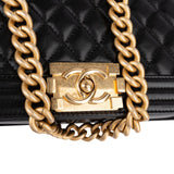 Chanel Quilted Lambskin Single Flap Boy Crossbody Bag