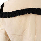 Gucci Bicolor Heart Detail Ruffle Diamond Buttons Silk Longsleeve Blouse (IT42)