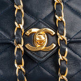 Chanel Quilted Lambskin 24K Gold Single Flap Crossbody Bag