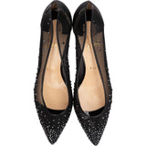 Christian Louboutin Black Mesh Glitter Follies Strass Pumps (37,5)