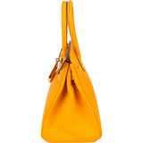 Hermès Jaune D`Or / Orange Verso Epsom Gold Birkin 30 Handbag