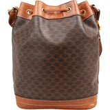 Celine Macadam Canvas Drawstring Bucket Shoulder Bag