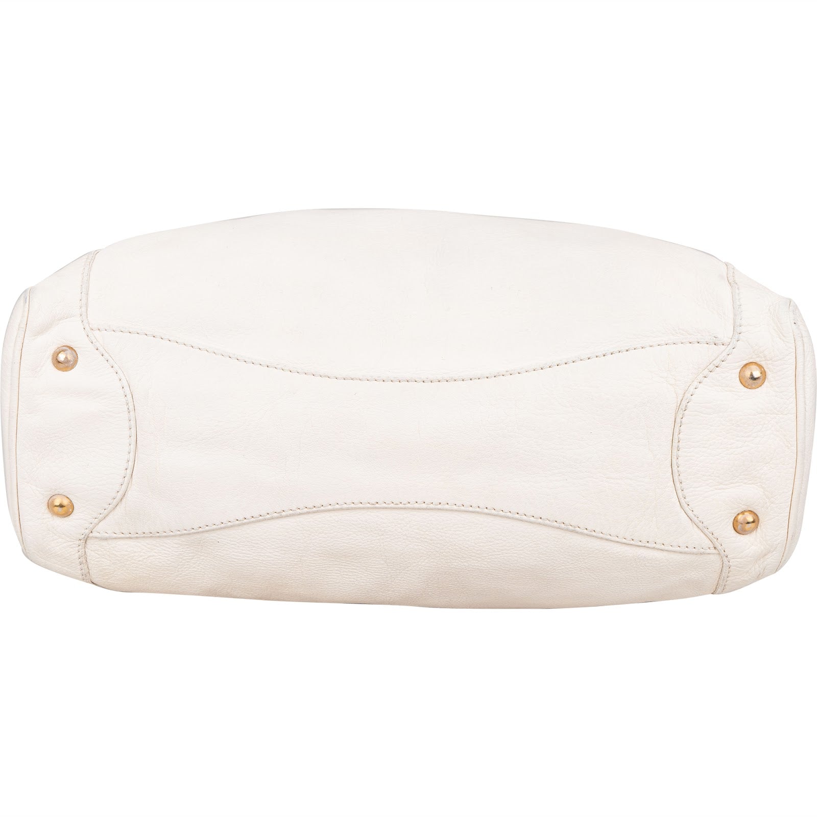 Miu Miu Blancoi Vitello Daino Satchel Handbag - vintageandkickz