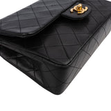 Chanel Quilted Lambskin Small 24K Gold Double Flap Shoulder Bag