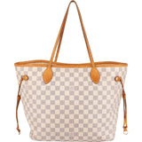 Louis Vuitton Monogram Damier Azur Neverfull MM Shoulder Bag