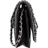 Chanel Quilted Patent Leather Wallet On Chain Crossbody Bag - vintageandkickz