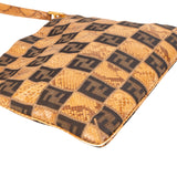 Fendi Monogram Python and Zucca Canvas Patchwork Shoulder Bag