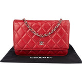 Chanel Quilted Caviar Leather Wallet on Chain Crossbody Bag